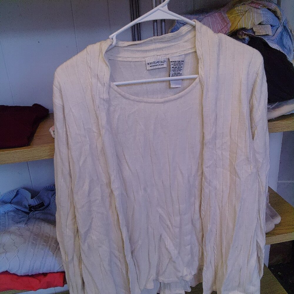 WHITE STAG COMBO CARDIGAN TANK